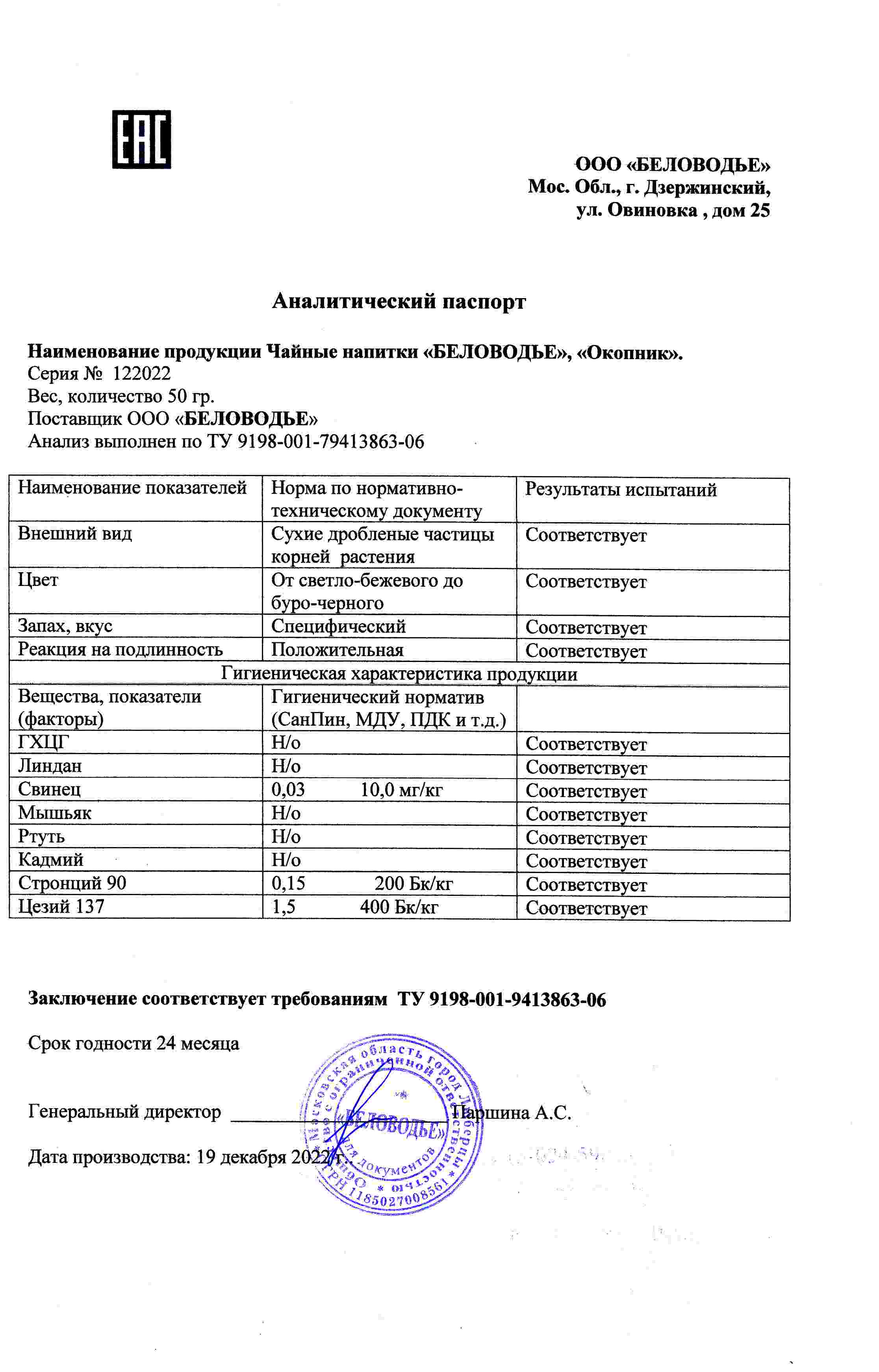 Паспорт №122022